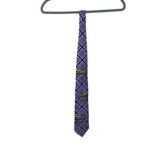 Two Kings Neckwear Mens Tie One Size Purple Cherub Print Silk USA New